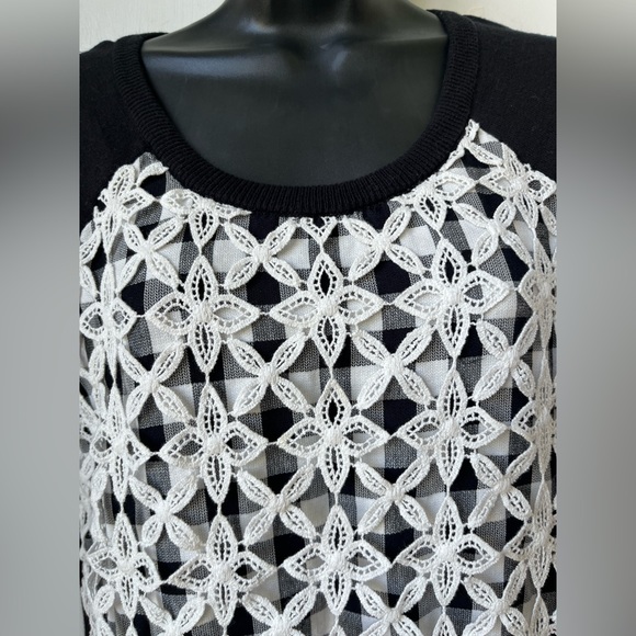Moth White Geometric Print All Day Wear T-Shirt size M - Picture 6 of 12
